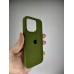 Силіконовий оригінальний круглий чохол для Apple iPhone 15 Pro (46) Глибокий зелений