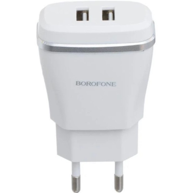 Адаптер живлення Borofone BA2A 2.4A 2USB + кабель 3в1