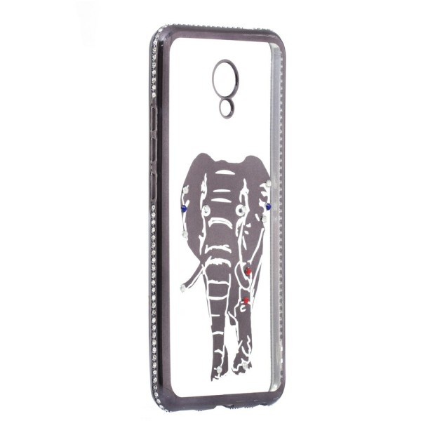 Силикон Kingxbar Diamond Meizu M5C (Слон, Серый)