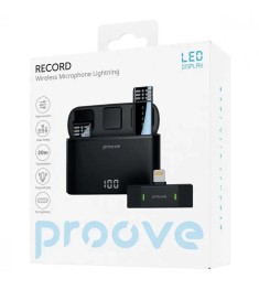 Бездротовий петличний мікрофон Proove Record (Lightning) (Чорний)