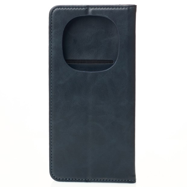 Чохол-книжка Leather Elegant Xiaomi Redmi Note 14 Pro Plus 5G (Темно-синій)