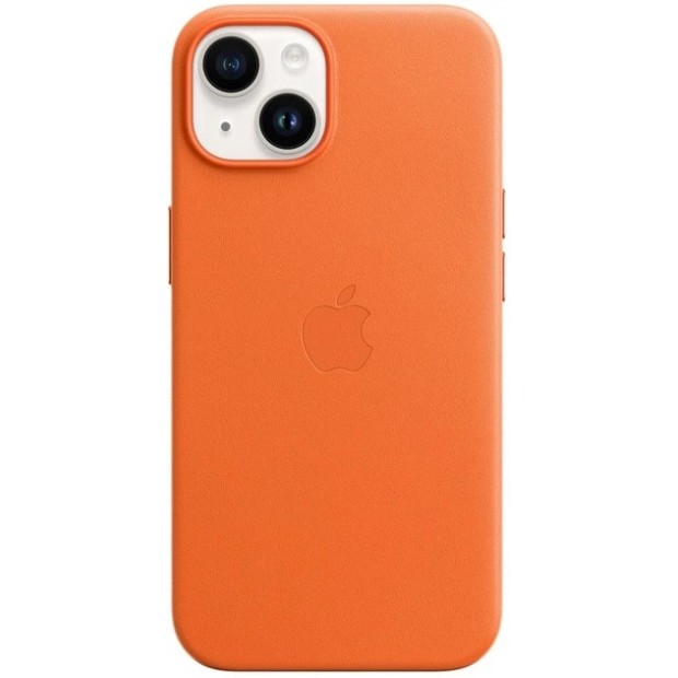 Чехол Leather Case with Magsafe Apple IPhone 14 (Orange) M