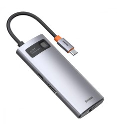 Переходник USB HUB Baseus Metal Gleam 6in1(Type-C) (3USB3.0+4KHDMI+ PD+1RJ45) (С.. Переходник USB HUB Baseus Metal Gleam 6in1(Type-C) (3USB3.0+4KHDMI+ PD+1RJ45) (С..