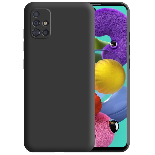 Силіконовий оригінальний чохол Samsung Galaxy A51 (2020) (ShutCam) (Чорний)