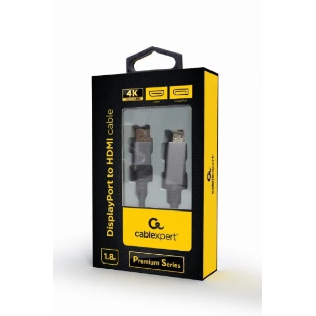 Кабель Cablexpert CC-DP-HDMI-6 DisplayPort - HDMI (1.8м), Харків, Київ, Україна
