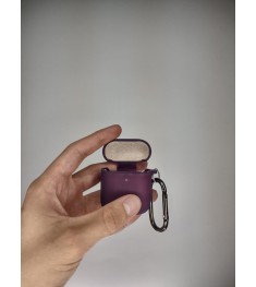 Чохол для навушників Full Silicone Case with Microfiber Apple AirPods (Темний Ви..