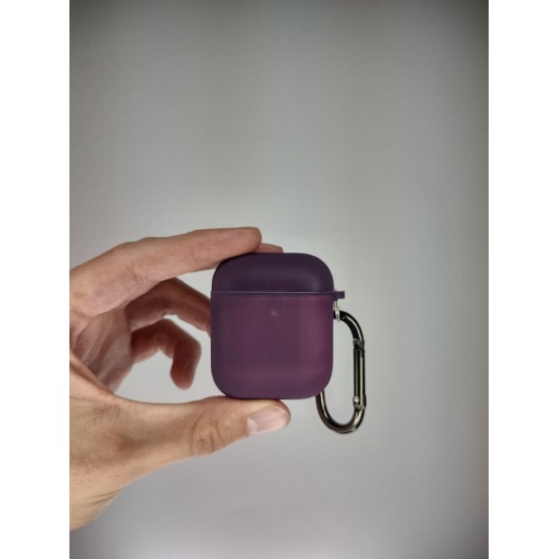 Чехол для наушников Full Silicone Case with Microfiber Apple AirPods (Dark Grape)