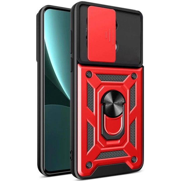 Чохол-бронь Ring Serge Armor Case для Xiaomi Redmi Note 13 4G (ShutCam) (Червоний)