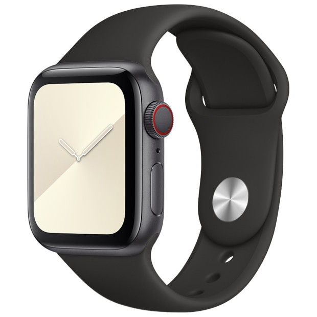 Ремінець Apple Watch Силіконовий 38  /  40  /  41  /  SE (07) Чорний