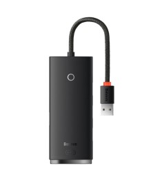 USB HUB Адаптер Baseus Lite Series (USB на 4USB3.0) (0,25м) (Чорний) WKQX030001 USB HUB Адаптер Baseus Lite Series (USB на 4USB3.0) (0,25м) (Чорний) WKQX030001