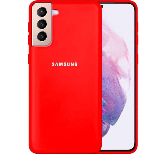 Силіконовий оригінальний 360-чохол з логотипом для Samsung Galaxy S21 Plus (червоний) Силіконовий оригінальний 360-чохол з логотипом для Samsung Galaxy S21 Plus (червоний)