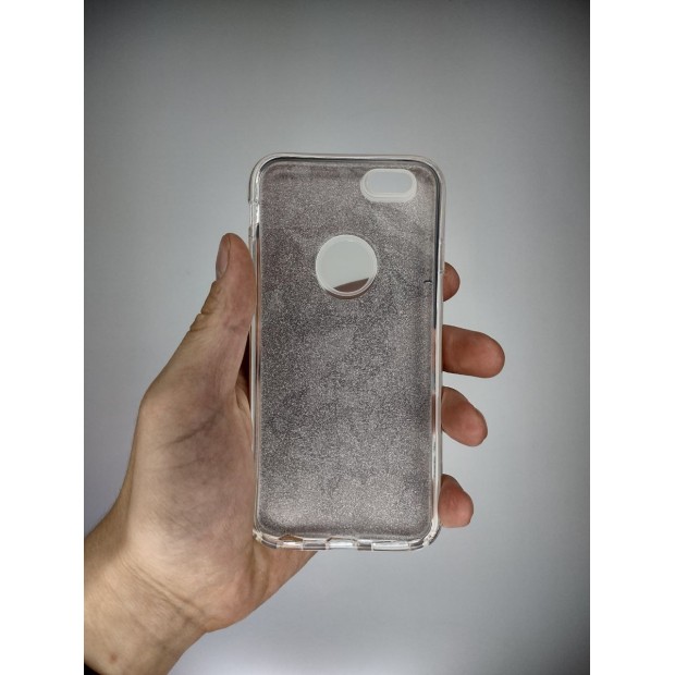 Силикон Glitter Apple iPhone 6 / 6s (Golden Flowers)