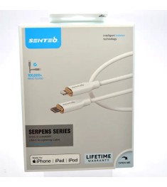 USB-кабель Senteo MFI SL-02 PD3.0 (1м) (Type-C to Lightning) (Білий)