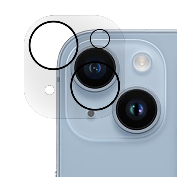 Защитное стекло на камеру Clear Armor Apple iPhone 15 / 15 Plus