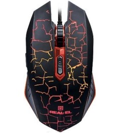 Миша дротова ігрова Real-El RM-505 (Чорний)