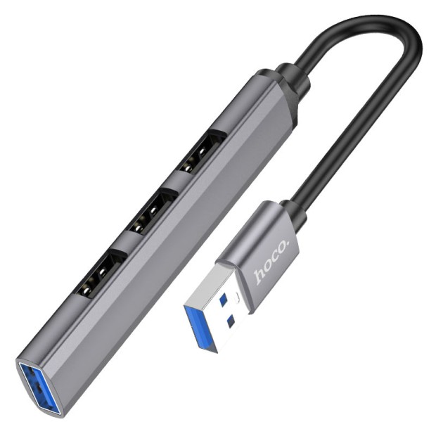 Адаптер USB HUB Hoco HB26 (Type-C - 1USB 3.0 / 3USB 2.0) Адаптер USB HUB Hoco HB26 (Type-C - 1USB 3.0 / 3USB 2.0)