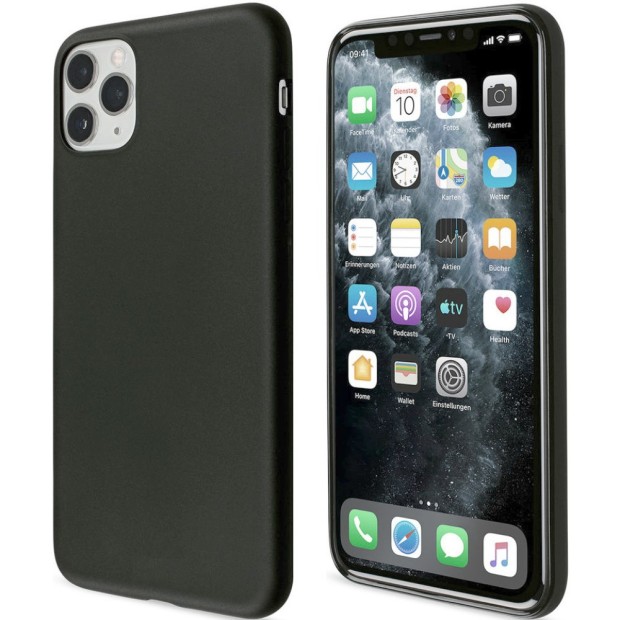Силикон iNavi Color Apple iPhone 11 Pro Max (Чёрный)