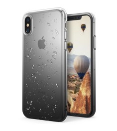 Силикон Rain Gradient Apple iPhone X / XS (Чёрно-серый)