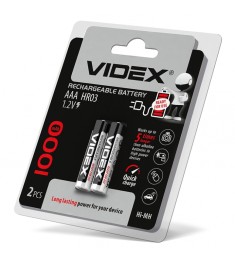 Аккумуляторная батарейка Videx 1000mAh HR03 / AAA (2шт)