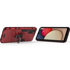 Бронь-чехол Ring Armor Case Samsung Galaxy A02S (2020) (Красный)
