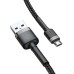USB-кабель Baseus Cafule Edition 2.4A (2m) (MicroUSB) (Чёрный) CAMKLF-CG1
