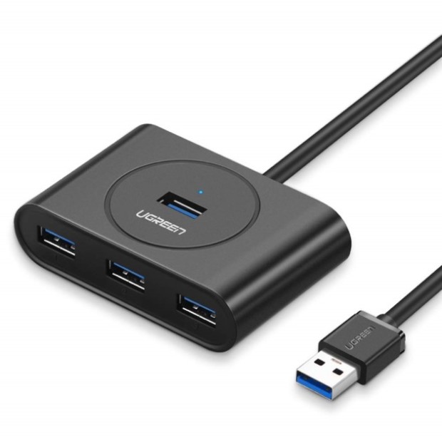 Перехідник USB HUB UGREEN CR113 4-в-1 (USB3.0 / Type-C на 4USB3.0) (Чорний) Перехідник USB HUB UGREEN CR113 4-в-1 (USB3.0 / Type-C на 4USB3.0) (Чорний)