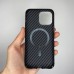 Чохол-накладка Carbon MagSafe для Apple iPhone 13 Pro Max (Чорний)