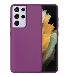 Силіконовий чохол Original 360 для Samsung Galaxy S21 Ultra (Лавандовий)