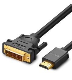 Кабель UGREEN HD106 HDMI - DVI (1.5m) (Black)