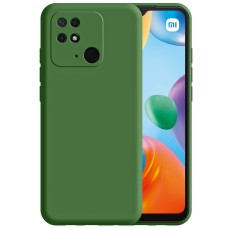 Силіконовий оригінальний 360 чохол для Xiaomi Redmi 10C (ShutCam) (Темно-зелений)