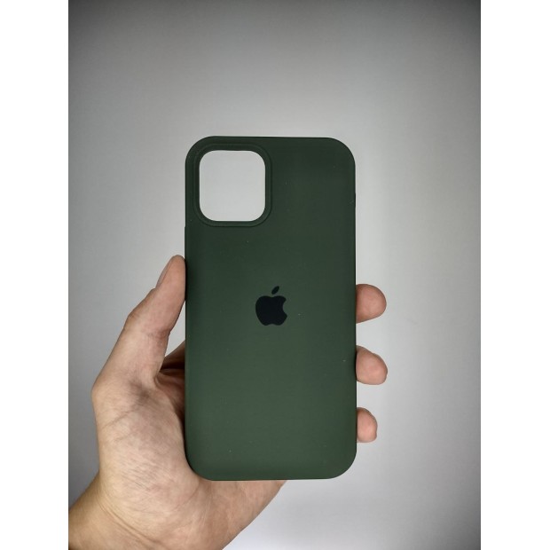 Силікон Original Round Case Apple iPhone 12  /  12 Pro (69) Atrovirens