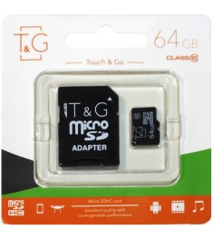 Карта пам'яті Touch & Go MicroSDHC 64Gb (Клас 10) + SD-адаптер