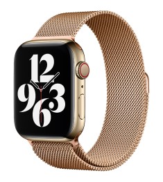 Ремінець Milanese Loop для Apple Watch 42  /  44  /  45  /  49 мм (Рожеве золото..