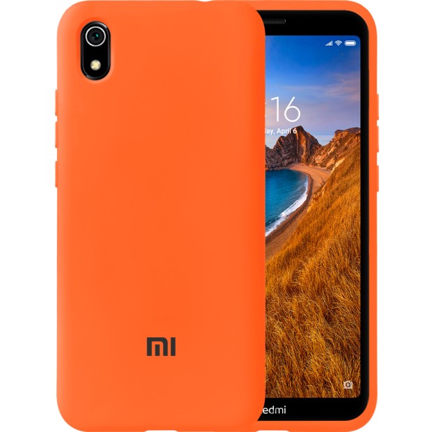 Силикон Original 360 Case Logo Xiaomi Redmi 7A (Оранжевый)