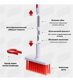 Набор для чистки XoKo Clean set 001 (Белый/Красный) XK-CS001-WH