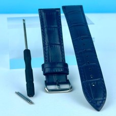 Ремінець для смарт-годинника універсальний Genuine Croco Print Leather 22мм (Білий)