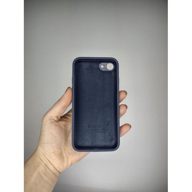 Силіконовий чохол Original Square RoundCam для Apple iPhone 7  /  8  /  SE (09) темно-синій