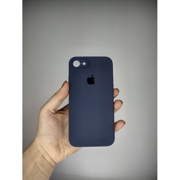 Силіконовий чохол Original Square RoundCam для Apple iPhone 7  /  8  /  SE (09) темно-синій