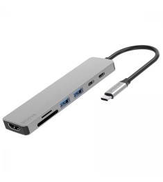 Перехідник USB HUB Proove Iron Link 7-в-1 (Type-C) (2 Type-C /  2 USB 3.0 /  1 S..