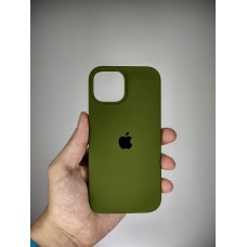Силіконовий оригінальний чохол Apple iPhone 15 (46) темно-зелений