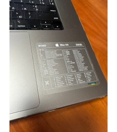 Наклейка з гарячими клавішами Word  /  MacOS  /  Excel (Прозора / Біла) XK-MCR-W..