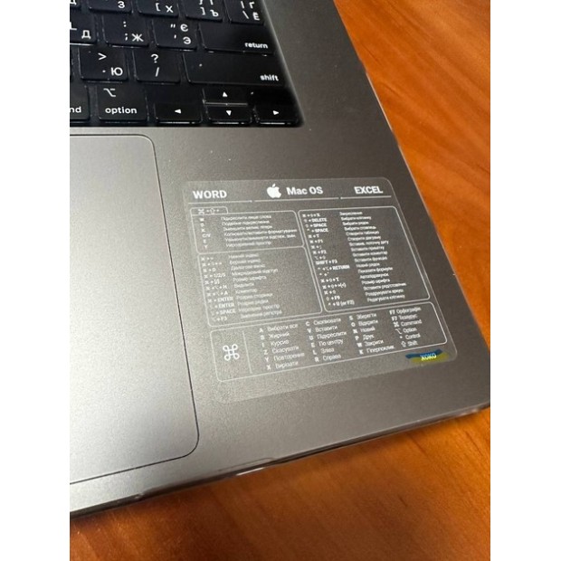 Наклейка з гарячими клавішами Word  /  MacOS  /  Excel (Прозора / Біла) XK-MCR-WMEW
