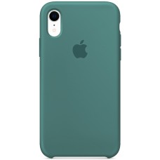 Силіконовий оригінальний чохол Apple iPhone XR (55) Чорно-зелений