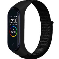 Ремешок Nylon Design Xiaomi Mi Band 3 / 4 (Черный) Ремешок Nylon Design Xiaomi Mi Band 3 / 4 (Черный)
