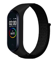 Ремінець Nylon Design Xiaomi Mi Band 3 / 4 (Чорний)