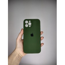 Силіконовий оригінальний чохол RoundCam для Apple iPhone 12 Pro Max (лісовий зелений) (уцінка) (категорія 1)