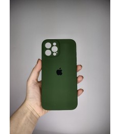 Силіконовий оригінальний чохол RoundCam для Apple iPhone 12 Pro Max (лісовий зел..