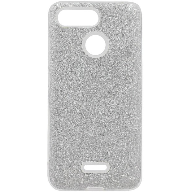 Силіконовий чохол з блискітками для Xiaomi Redmi 6 (Сірий)