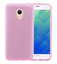 Силіконова накладка Glitter для Meizu M5c (Рожева)