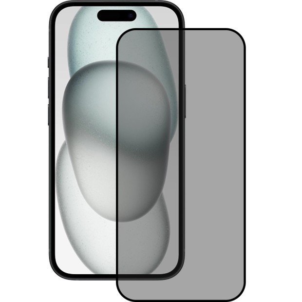 Захисне скло 5D Privacy HD для Apple iPhone 15 / 16 Чорне Захисне скло 5D Privacy HD для Apple iPhone 15 / 16 Чорне